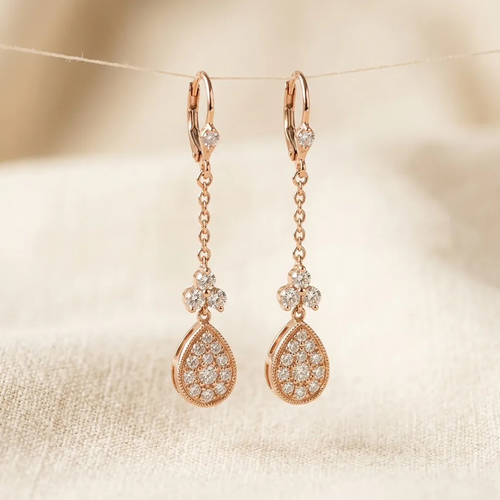 Rose Gold Tear Drops